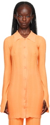 REMAIN Birger Christensen Orange Buttoned Cardigan