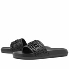 Versace Men's Logo Rubber Pool Slide in Black