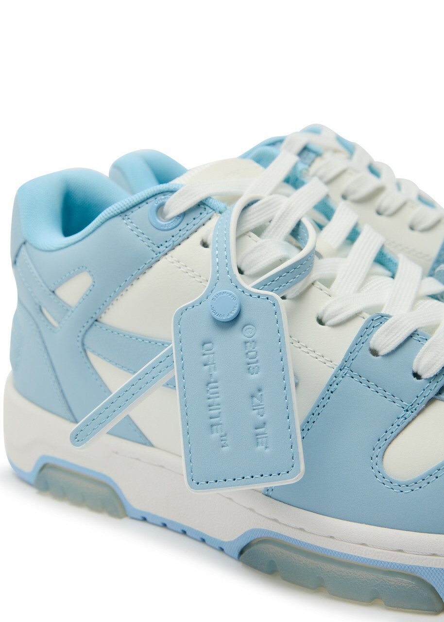 Off-white Out Of Office Panelled Leather Sneakers Blue