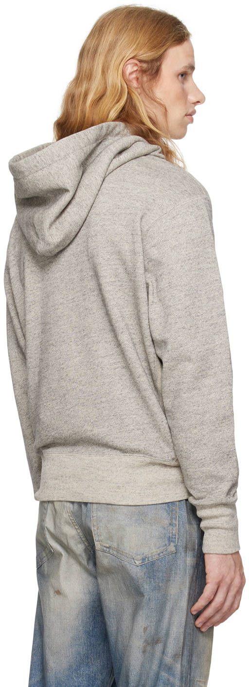 RRL Gray Boxy-Fit Hoodie