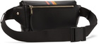 Paul Smith Black Painted Stripe Messenger Bag