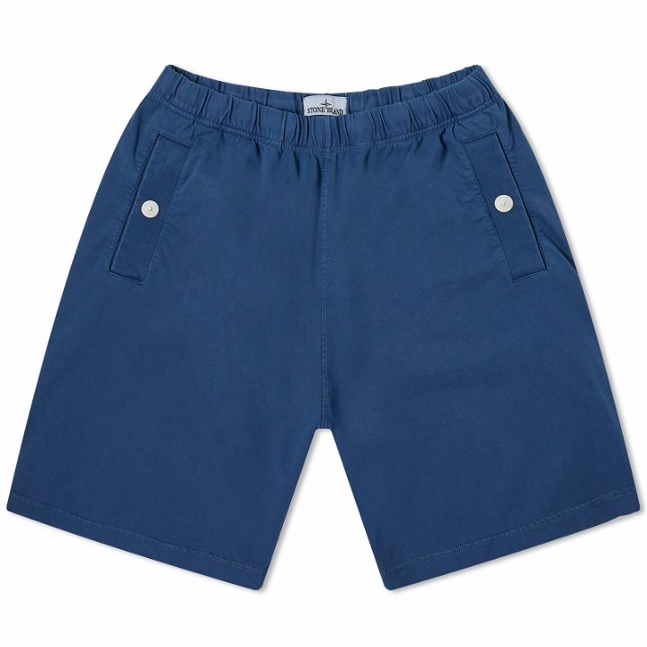 Photo: Stone Island Men's Marina Garment Dyed Sweat Shorts in Royal Blue