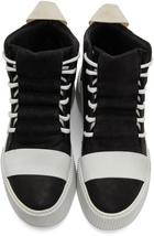 Boris Bidjan Saberi Black & Off-White Suede Bamba 1.1 High Top Sneakers