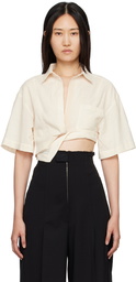 JACQUEMUS Beige Le Papier 'La Chemise Capri' Shirt