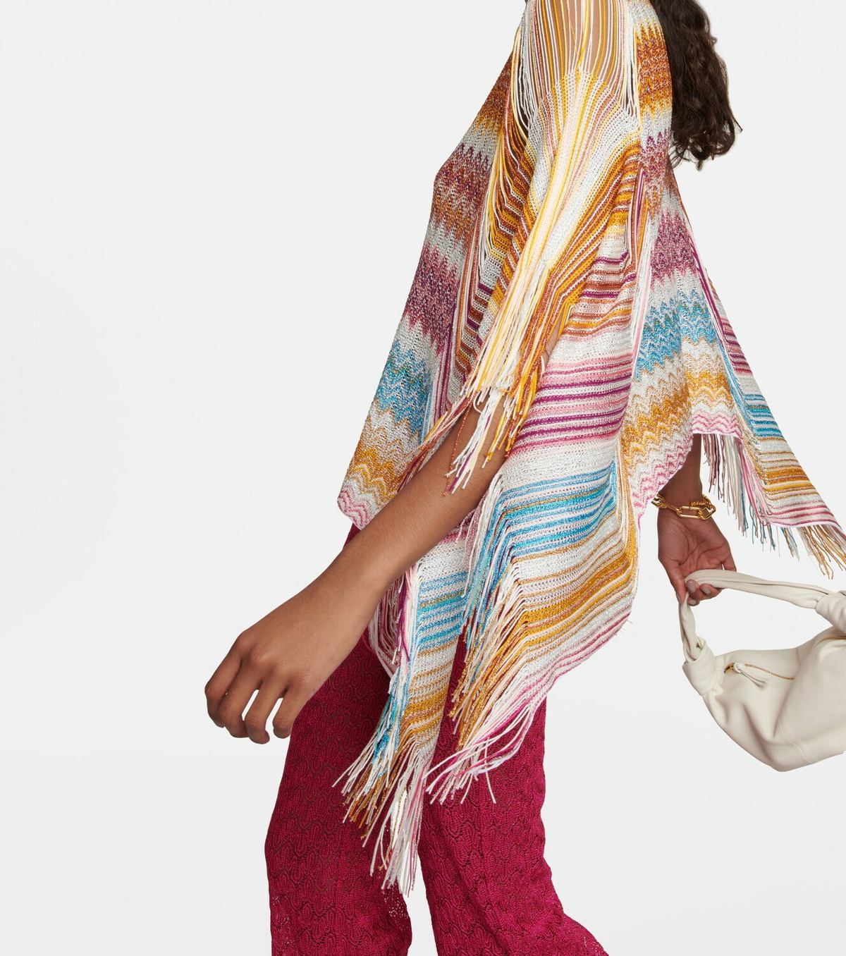 Missoni - Zig-zag fringed poncho Missoni