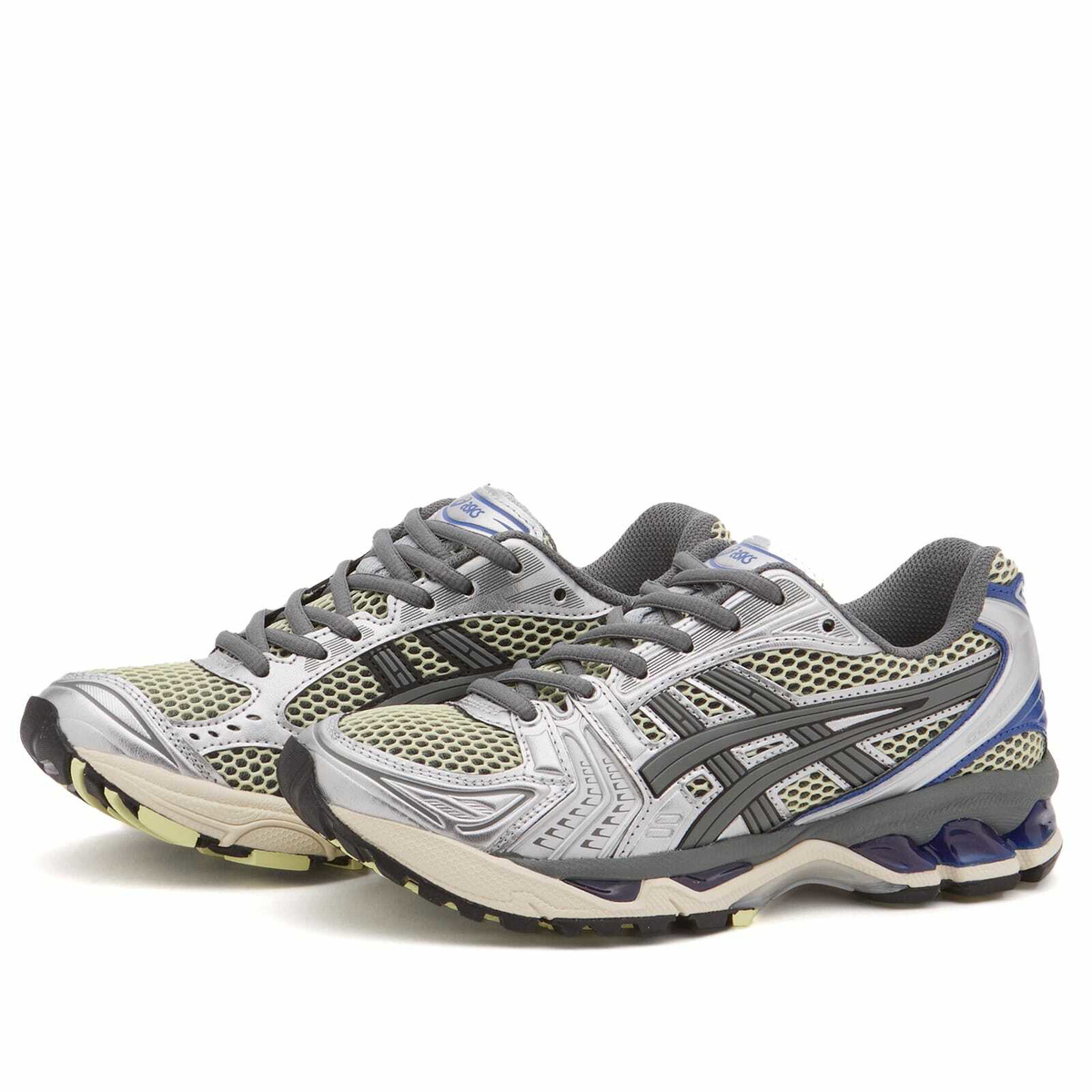 Asics GEL-Kayano 14 Sneaker in Soft Yellow/Asics Blue
