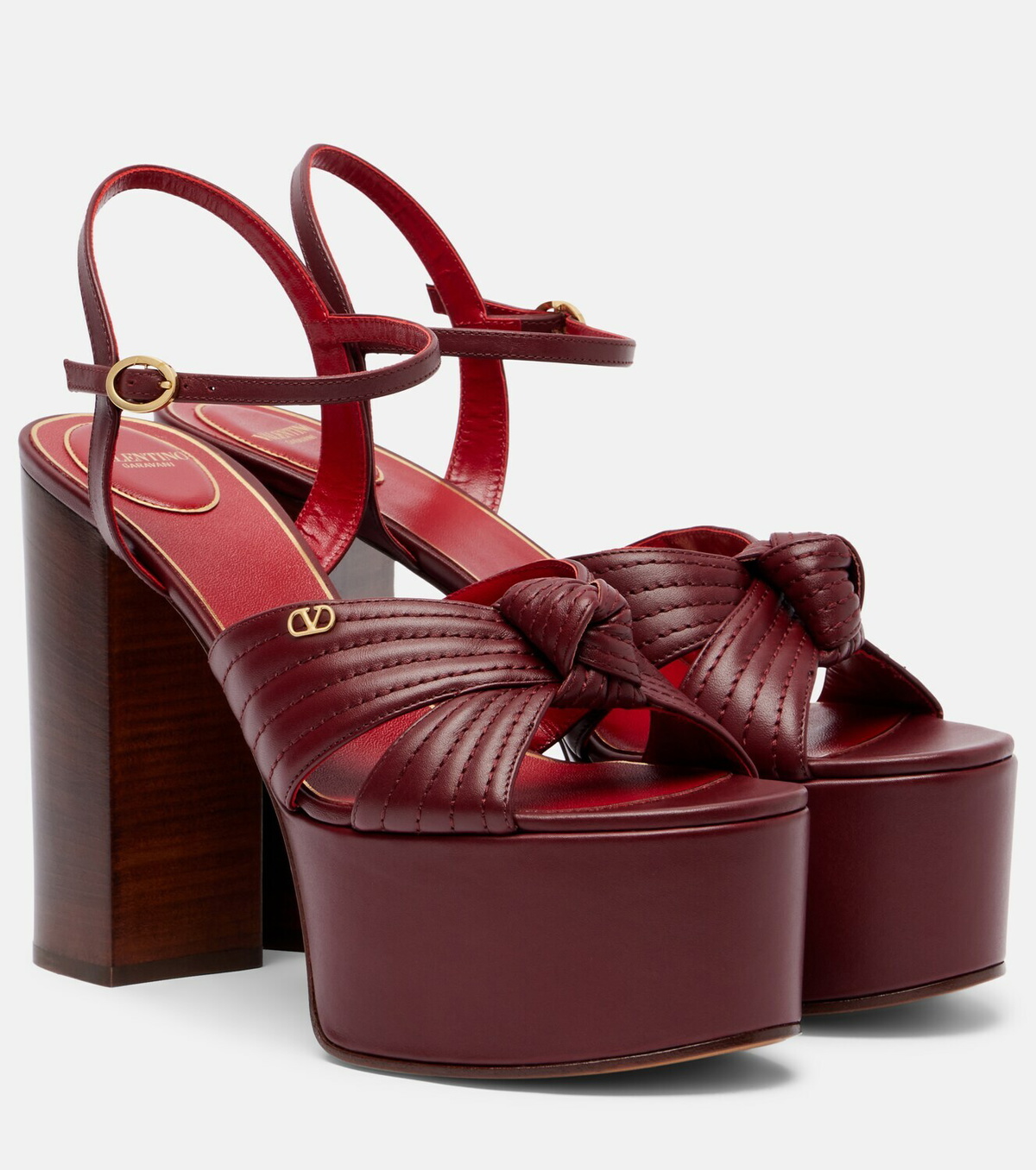 Valentino Garavani Crasher VLogo leather platform sandals