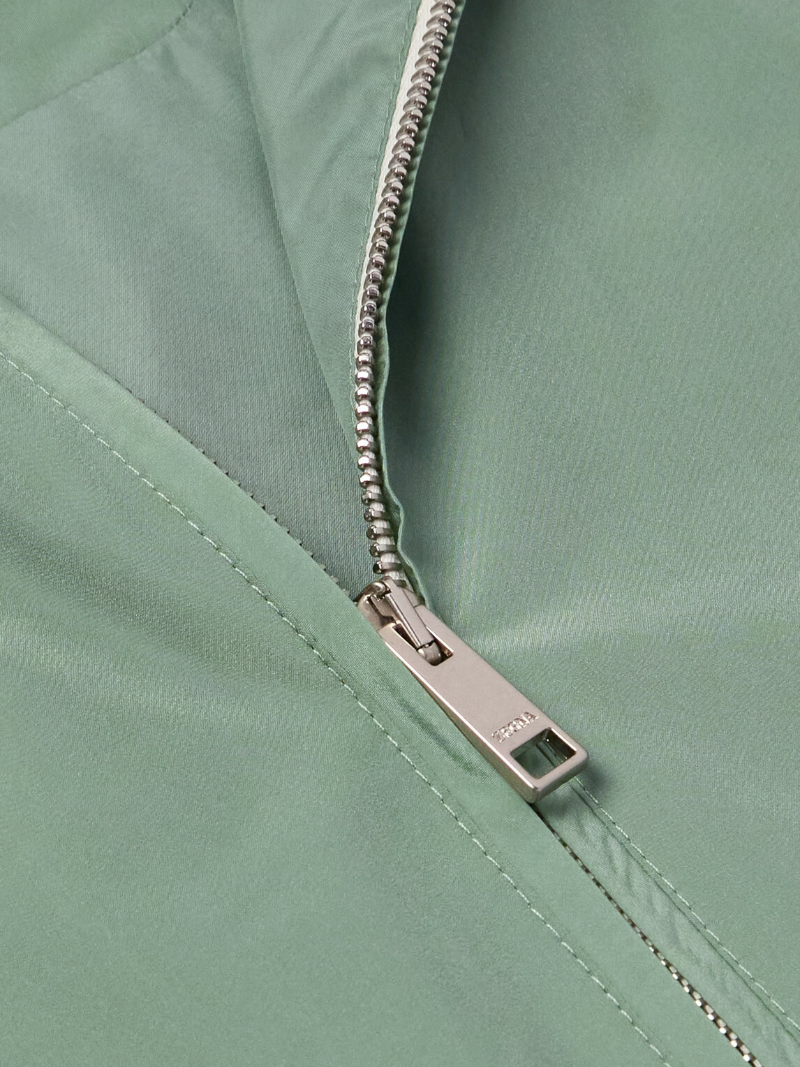 Zegna - Leather-Trimmed Silk Bomber Jacket - Green