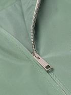 Zegna - Leather-Trimmed Silk Bomber Jacket - Green