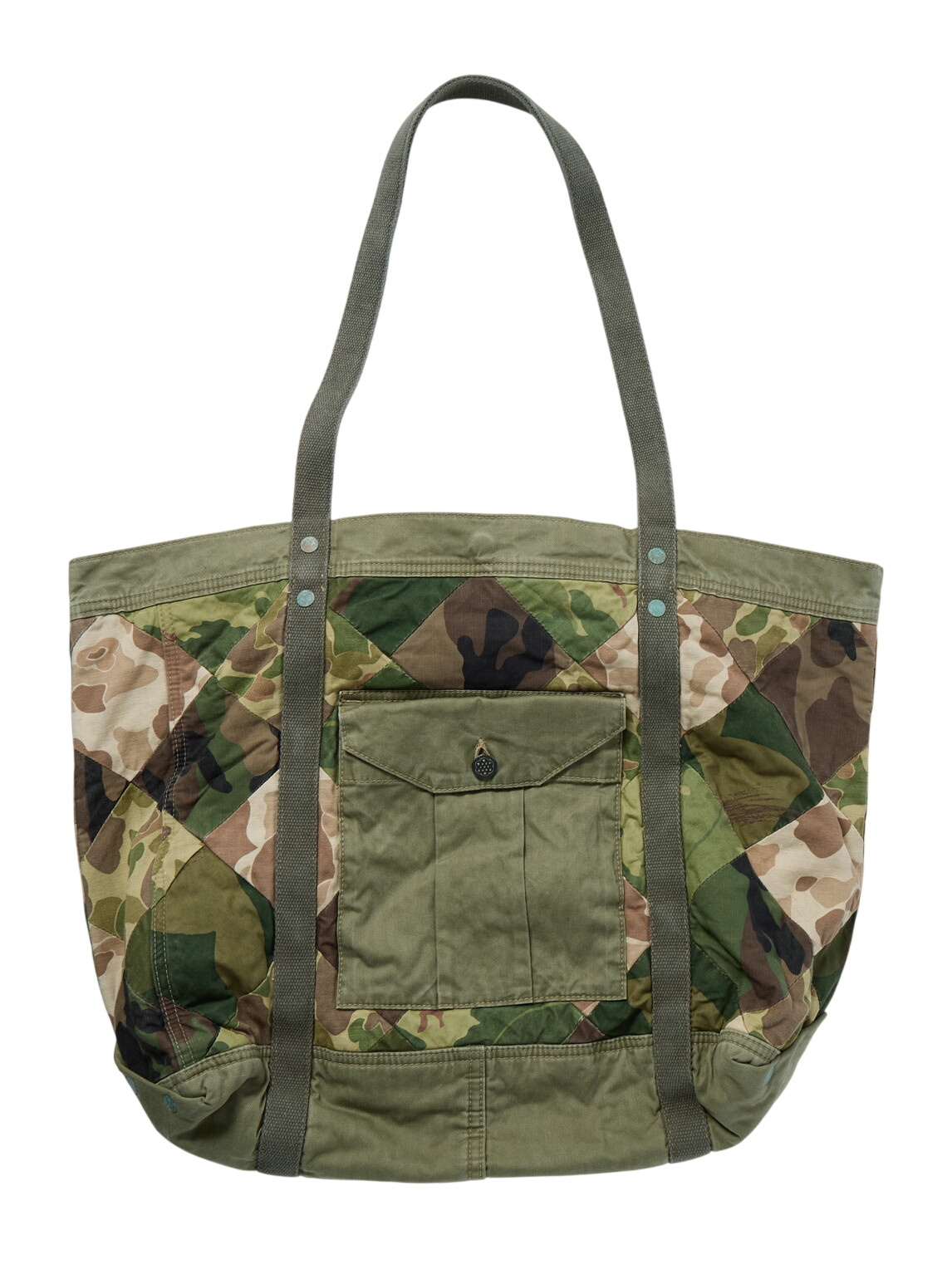 RRL Beige Double RL Ranch Logo Market Tote RRL