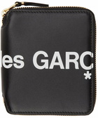 COMME des GARÇONS WALLETS Black Huge Logo Zip-Around Wallet