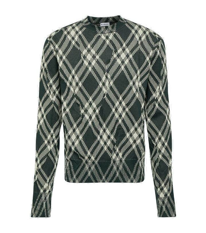 Photo: Burberry Checked cotton-blend sweater