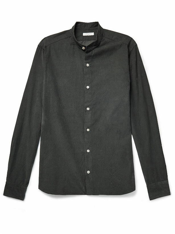 Photo: Boglioli - Grandad-Collar Cotton-Corduroy Shirt - Gray