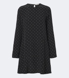 Asceno Larissa polka-dot silk minidress