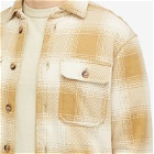 Polo Ralph Lauren Men's Quilted Plaid Overshirt in Winter Cream/Cafe Tan