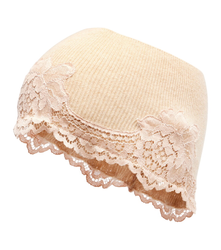 Photo: Valentino Lace-trimmed cashmere headband