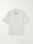 ATON - Cotton and Silk-Blend Shirt - Green