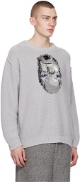 Doublet Gray Jacquard Sweater