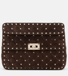 Valentino Garavani Rockstud Spike Medium suede top-handle bag