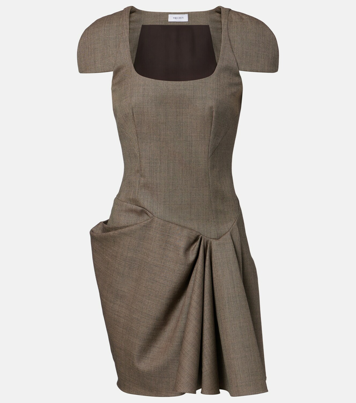 McQueen Draped gathered minidress