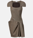 McQueen Draped gathered minidress
