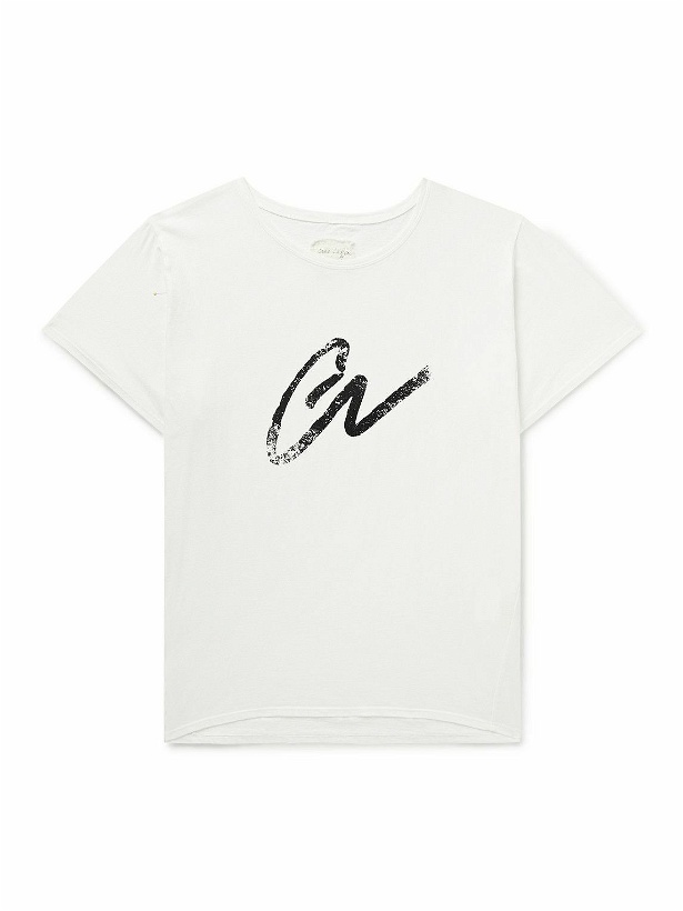 Photo: Greg Lauren - Logo-Print Cotton-Jersey T-Shirt - White