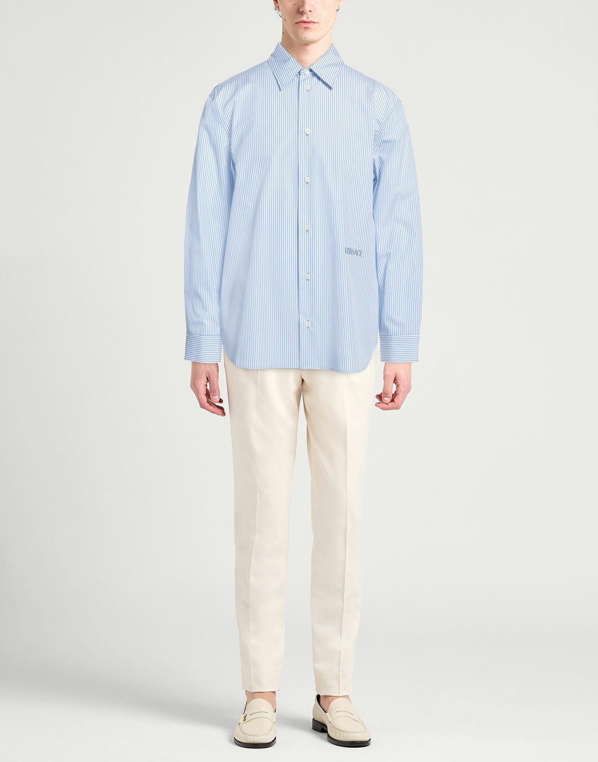 Versace Mens Shirt Sky in Blue