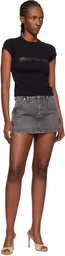 Alexander Wang Gray Denim Carpenter Mini Skort