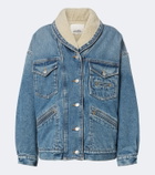 Isabel Marant Pimia fleece-trimmed denim jacket