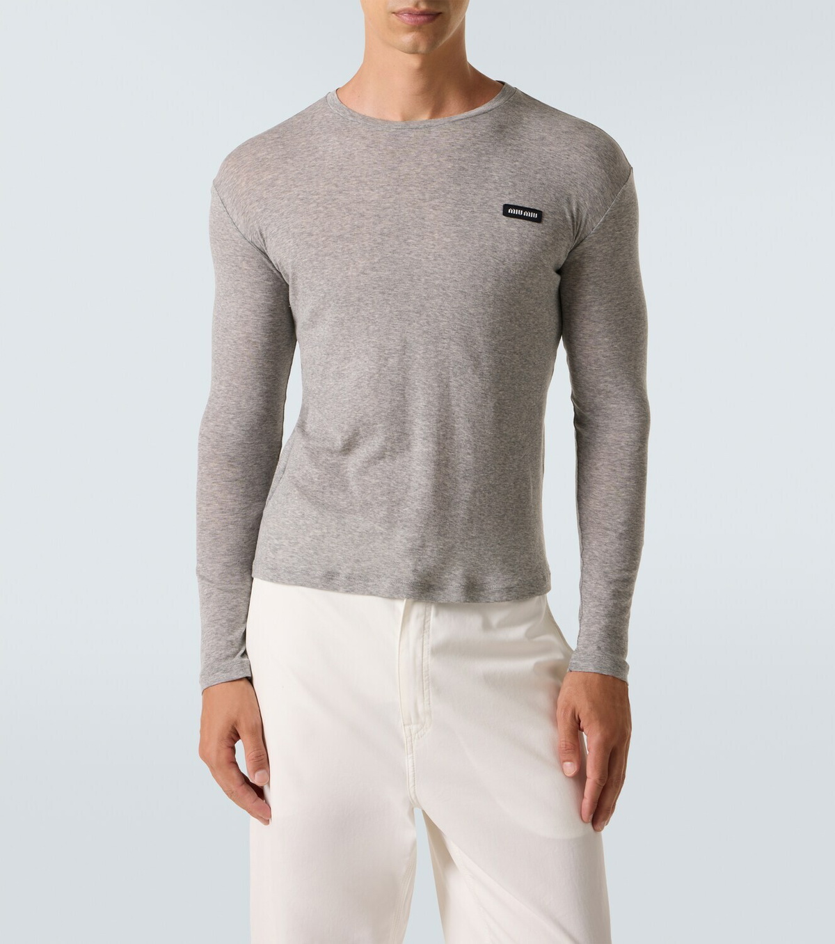 Miu Miu Logo cotton jersey T-shirt
