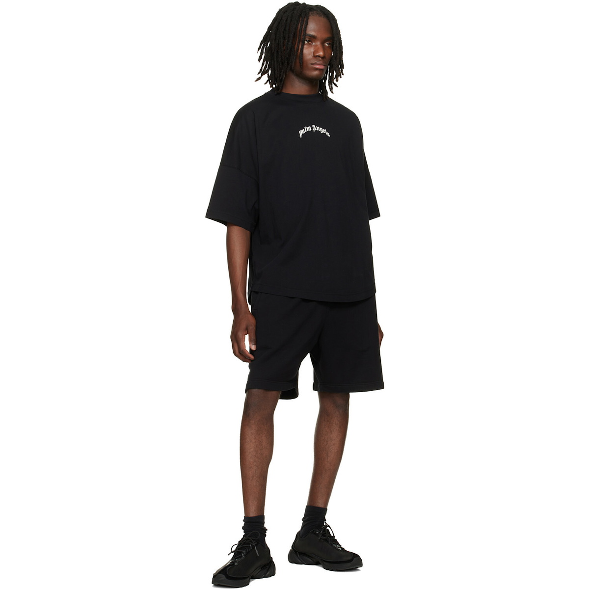 Palm Angels Black Classic Logo Over T-shirt