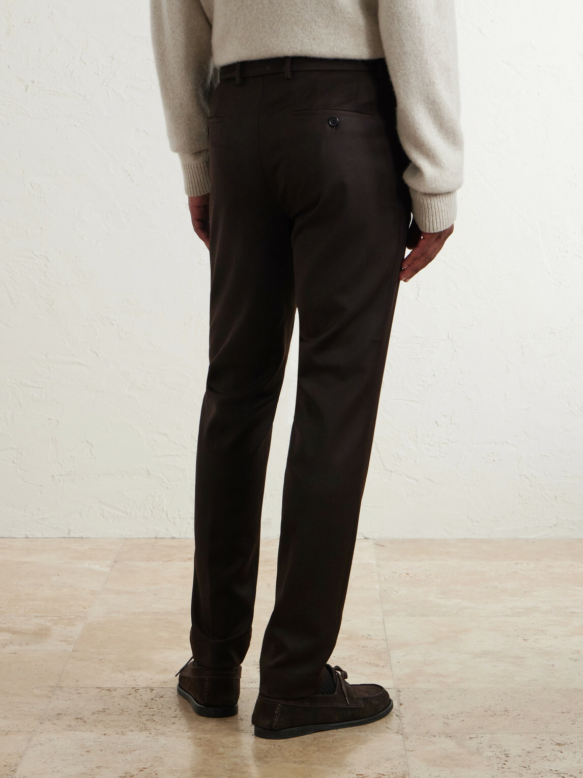 Slowear - Straight-Leg Pleated Woven Suit Trousers - Brown