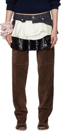 ALL-IN Black & Off-White Sequin Triple Miniskirt