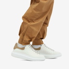 Alexander McQueen Men's Neoprene Canvas Tab Oversized Sneaker in White/Stone