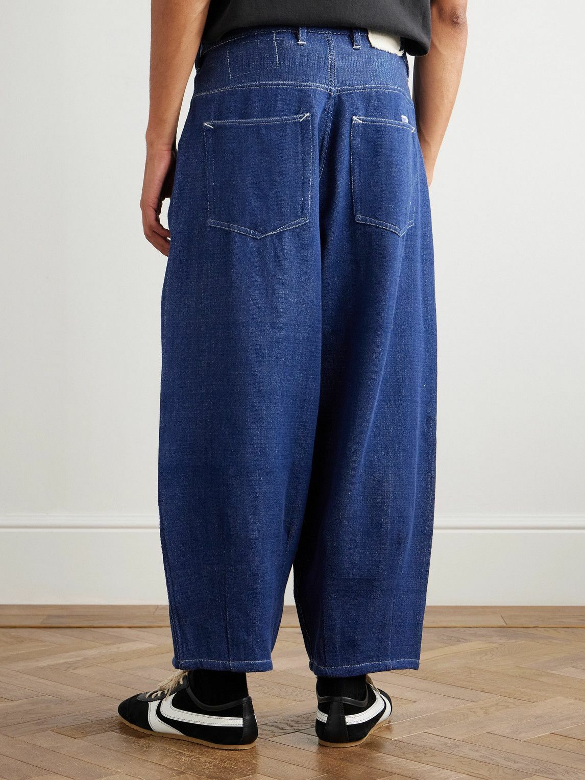 Story mfg. - Lush Wide-Leg Pleated Organic Jeans - Blue