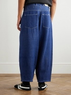 Story mfg. - Lush Wide-Leg Pleated Organic Jeans - Blue