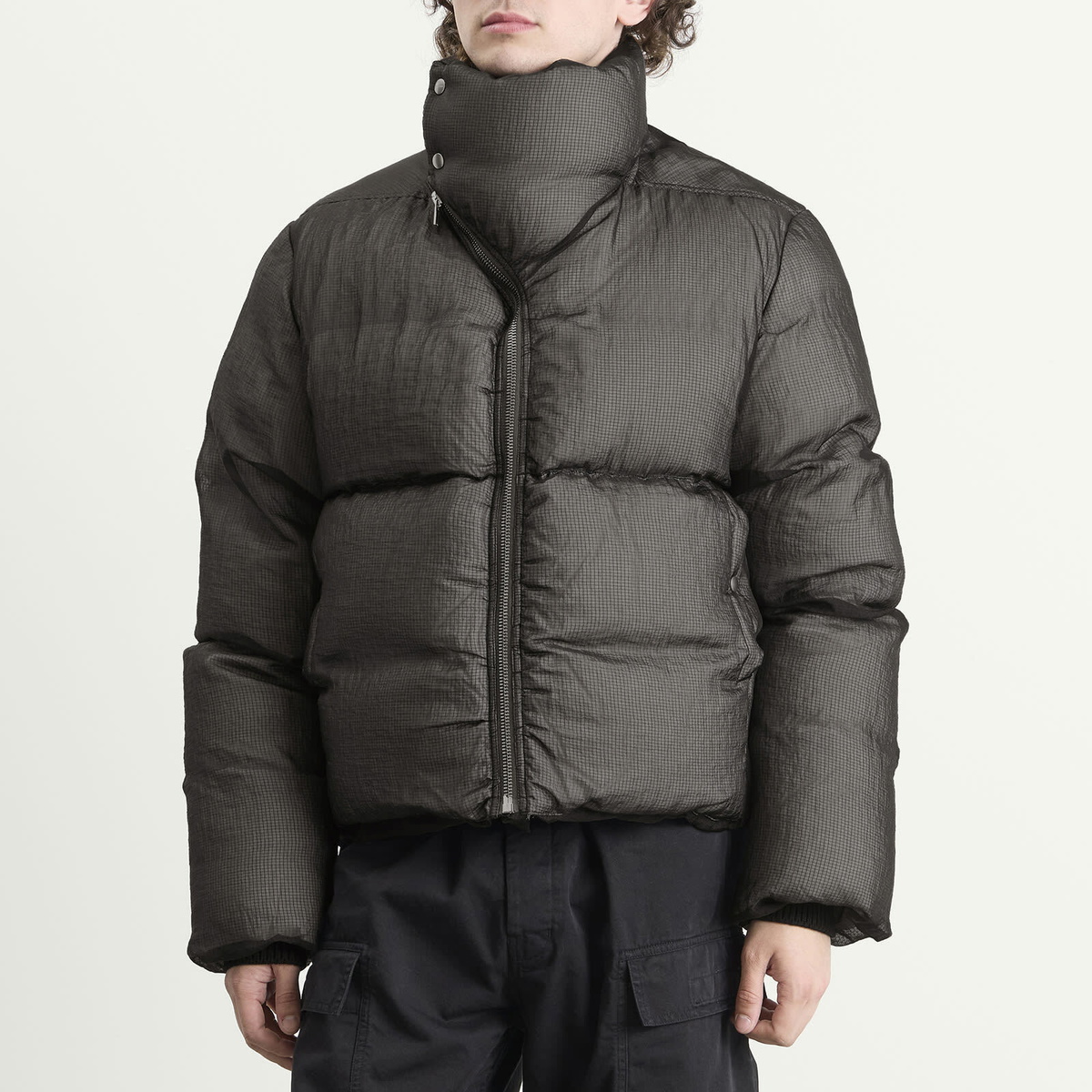 Rick Owens Men's Ripstop Turtle Jacket in Black