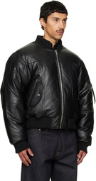 Deadwood Black Bofinger Oversized Padded Leather Jacket