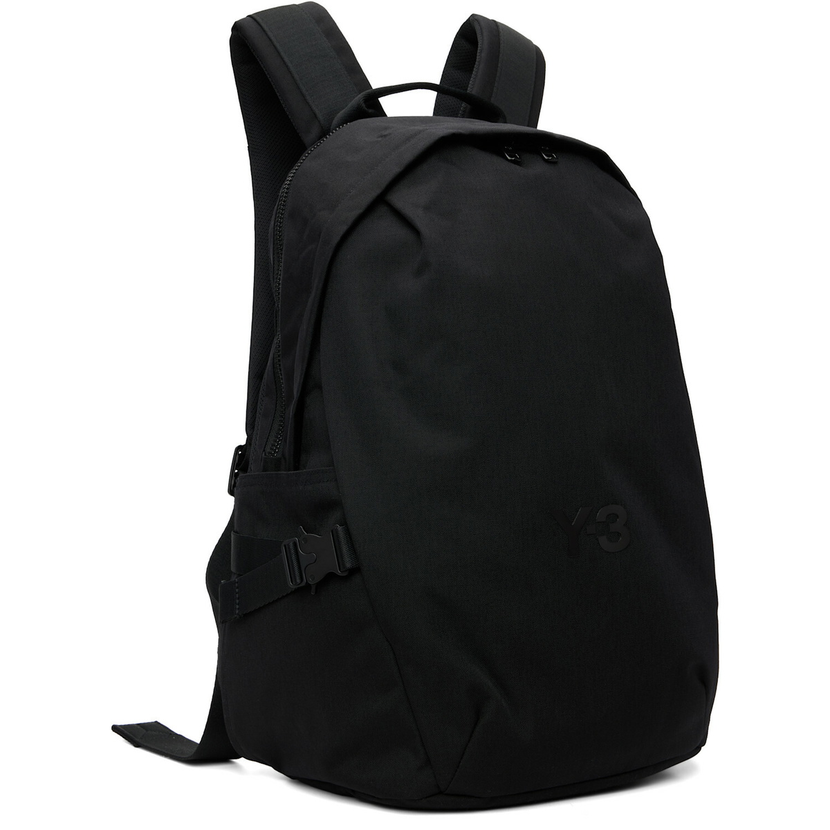 Y-3 Black Bonded-Logo Backpack