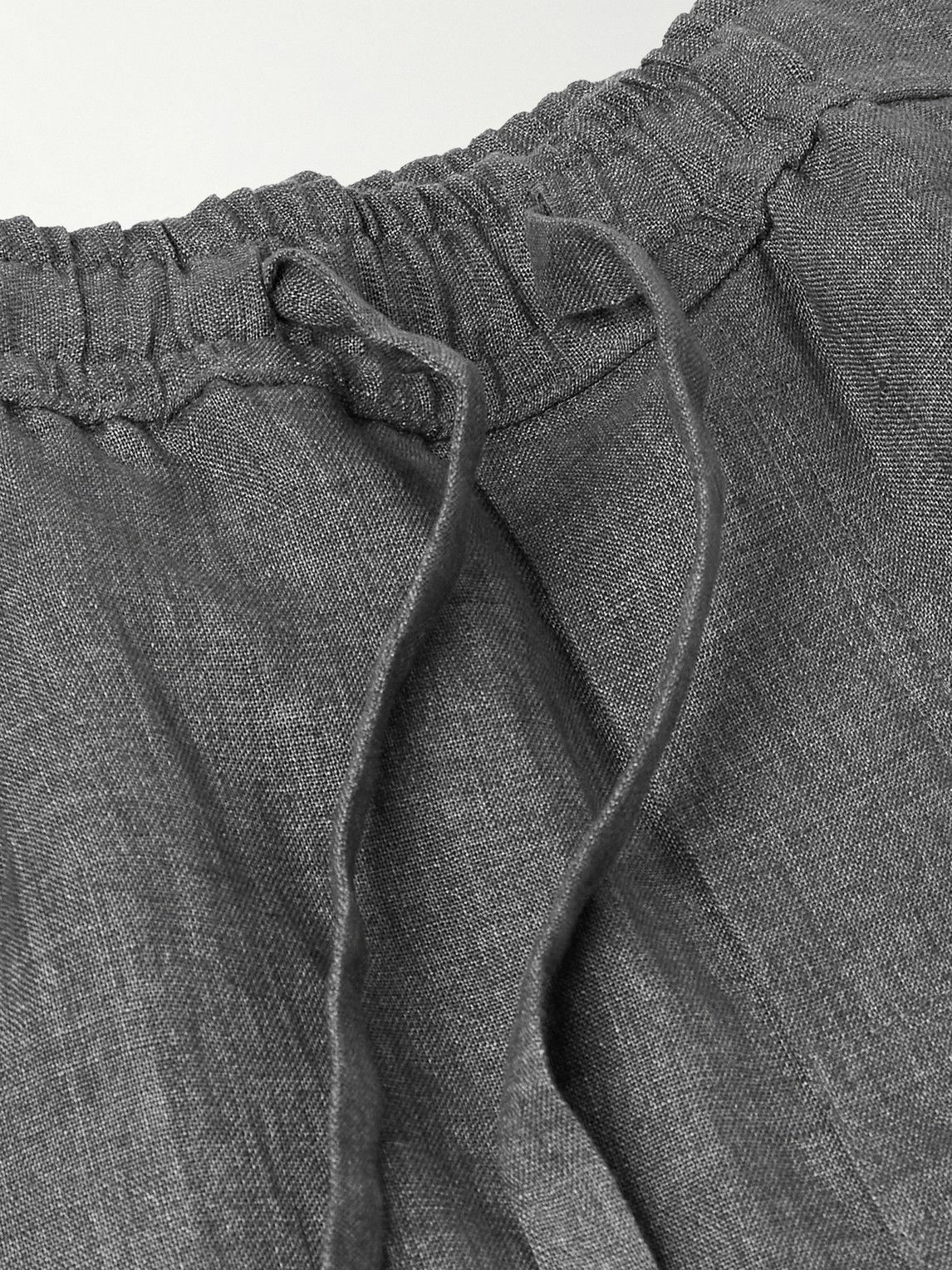Dolce&Gabbana - Straight-Leg Linen Drawstring Shorts - Gray