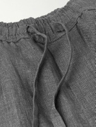 Dolce&Gabbana - Straight-Leg Linen Drawstring Shorts - Gray