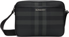 Burberry Gray & Black Muswell Bag