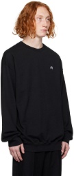 Ann Demeulemeester Black Embroidered Sweatshirt