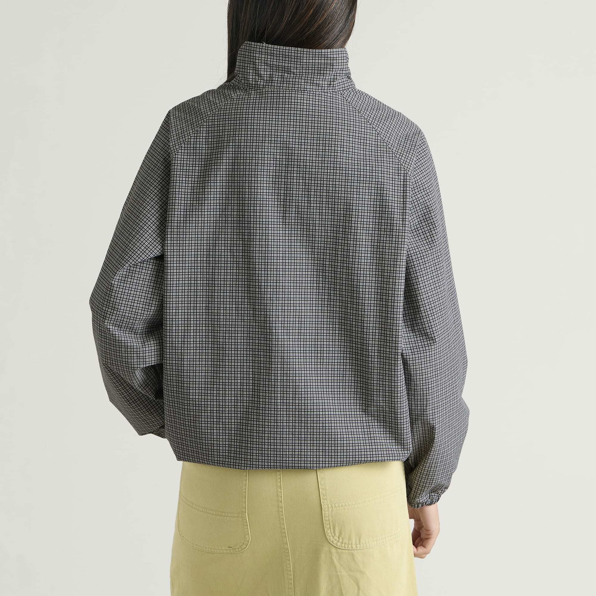 Gramicci Women's Mini Check Nylon Jacket in Seal Check