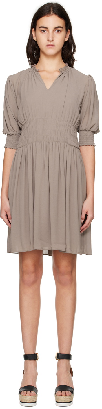See by Chloé Purple Pleated Midi Dress