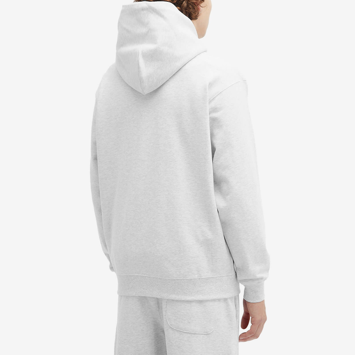 BEAMS Men's College Logo Hoodie in Ash Grey