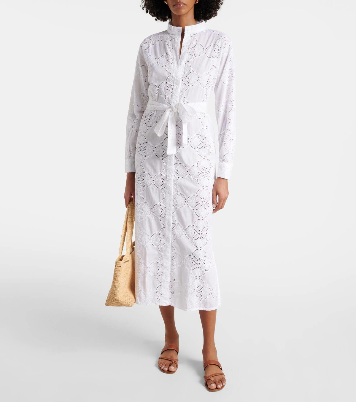 Melissa Odabash Luann broderie anglaise cotton maxi dress