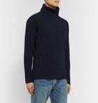 NN07 - Davies Ribbed Wool-Blend Rollneck Sweater - Blue