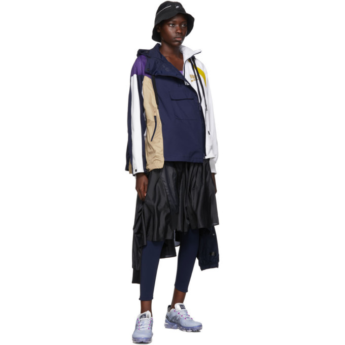 Nike Navy and Multicolor Sacai Edition NRG Ni-01 Hooded Anorak Nike