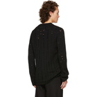 Comme des Garcons Homme Plus Black Wool Splash Sweater